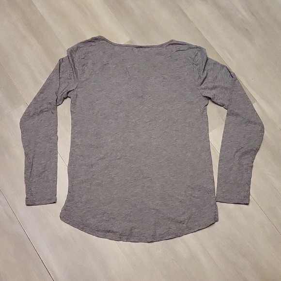🛍Ann Taylor Loft Basic Long Sleeve‎ Top Grey Womens Size Small - Picture 5 of 7